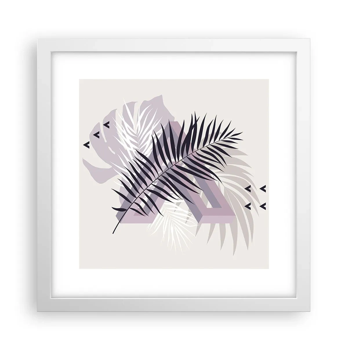 Plakat w białej ramie - Cień cienia - 30x30 cm