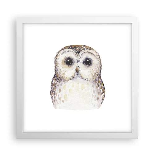 Plakat w białej ramie - Spójrz mi w oczy - 30x30 cm