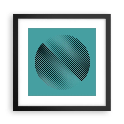 Plakat w czarnej ramie - Koło – geometryczna wariacja - 30x30 cm