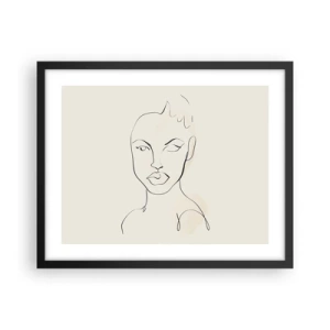 Plakat w czarnej ramie - Zarys zmysłowości - 50x40 cm