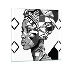Obraz na szkle - Portret etniczny - 40x40 cm