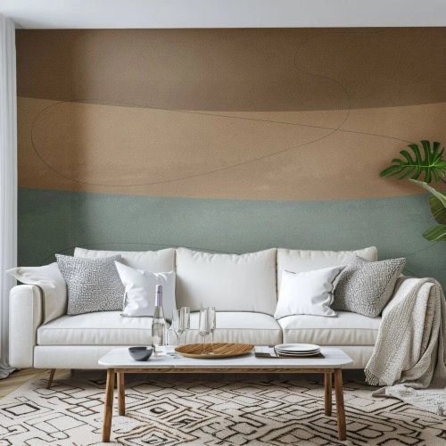 Fototapeta Premium Canvas - Abstrakcyjna kompozycja w naturalnych odcieniach ziemi - 100x70cm - Kompozycja horyzontalna - Nowoczesna dekoracja ścienna do salonu i sypialni ARTTOR