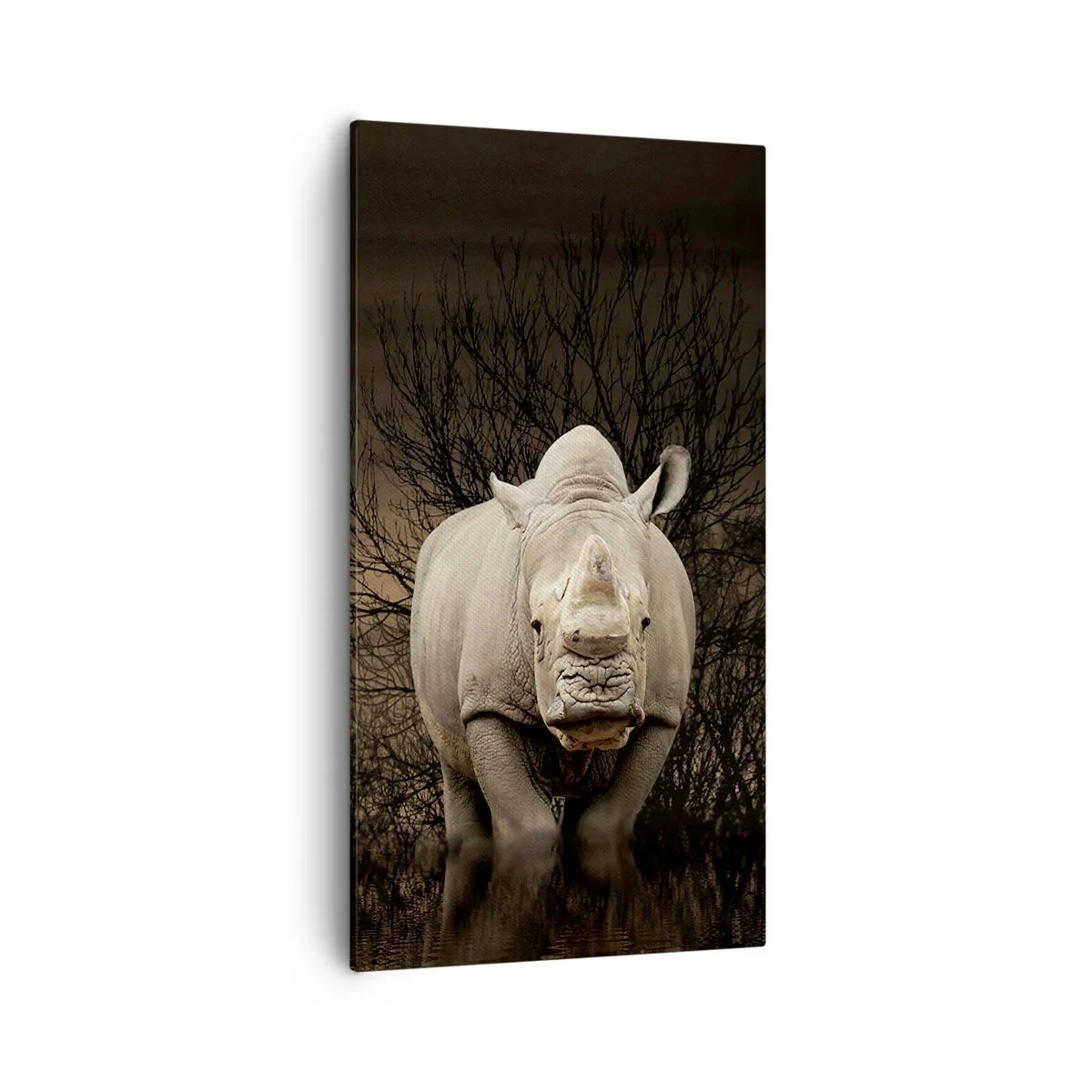 Obraz na płótnie - Biały przeciw naturze - 55x100 cm