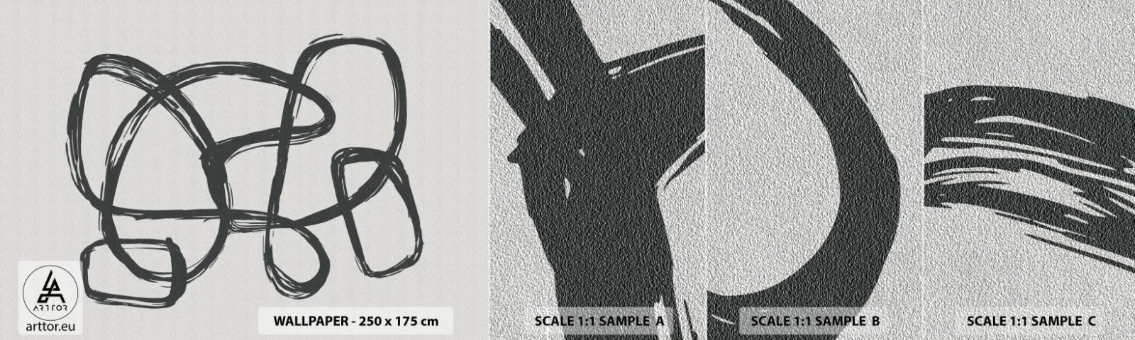 Fototapeta Próbka Premium Sand - Zapętlona abstrakcja - Boho, Sztuka, Minimalistyczny - 100x30 cm