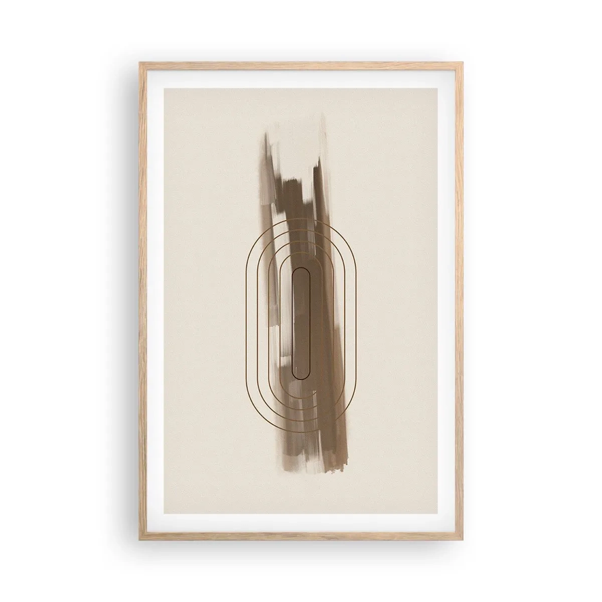 Plakat w ramie jasny dąb - Powiew szarości - 61x91 cm