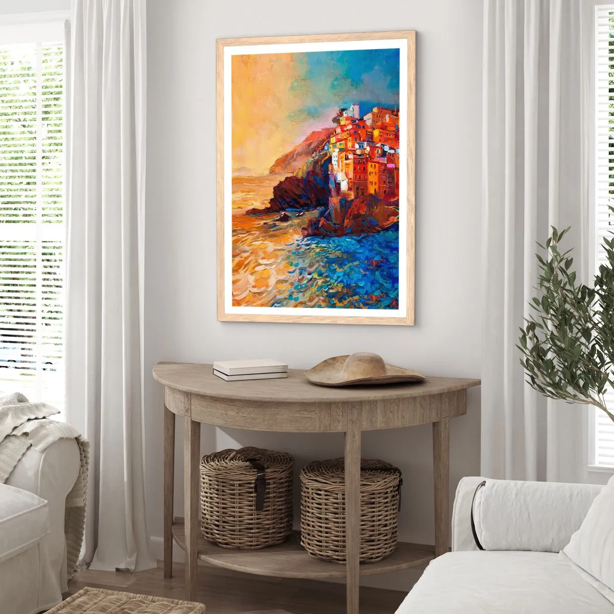 Plakat w ramie jasny dąb - Włoskie klimaty - 40x50 cm