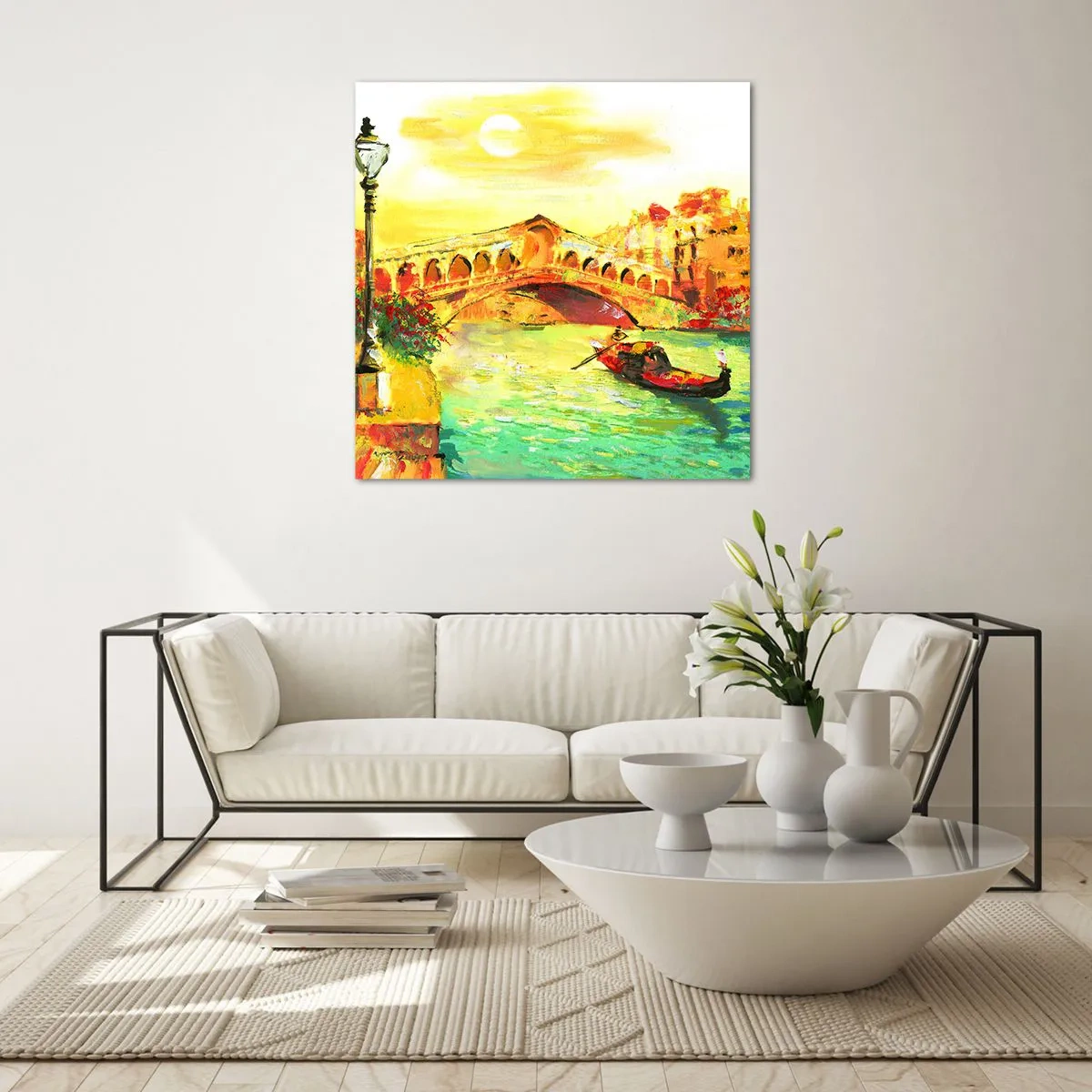 Obraz na szkle - Pielgrzymka zakochanych - 70x70 cm