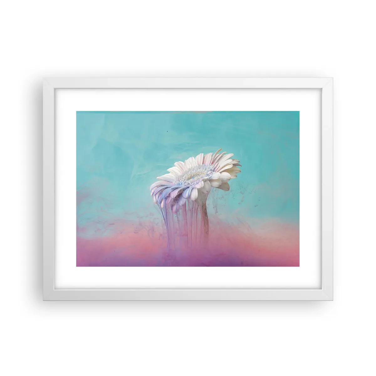 Plakat w białej ramie - Zaświaty kwiatów - 40x30 cm