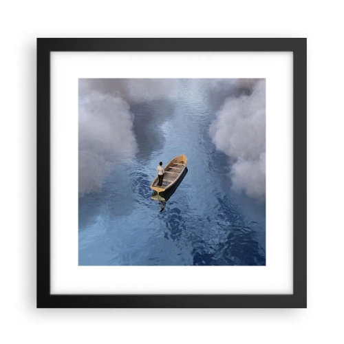 Plakat w czarnej ramie - Życie – podróż – niewiadoma - 30x30 cm