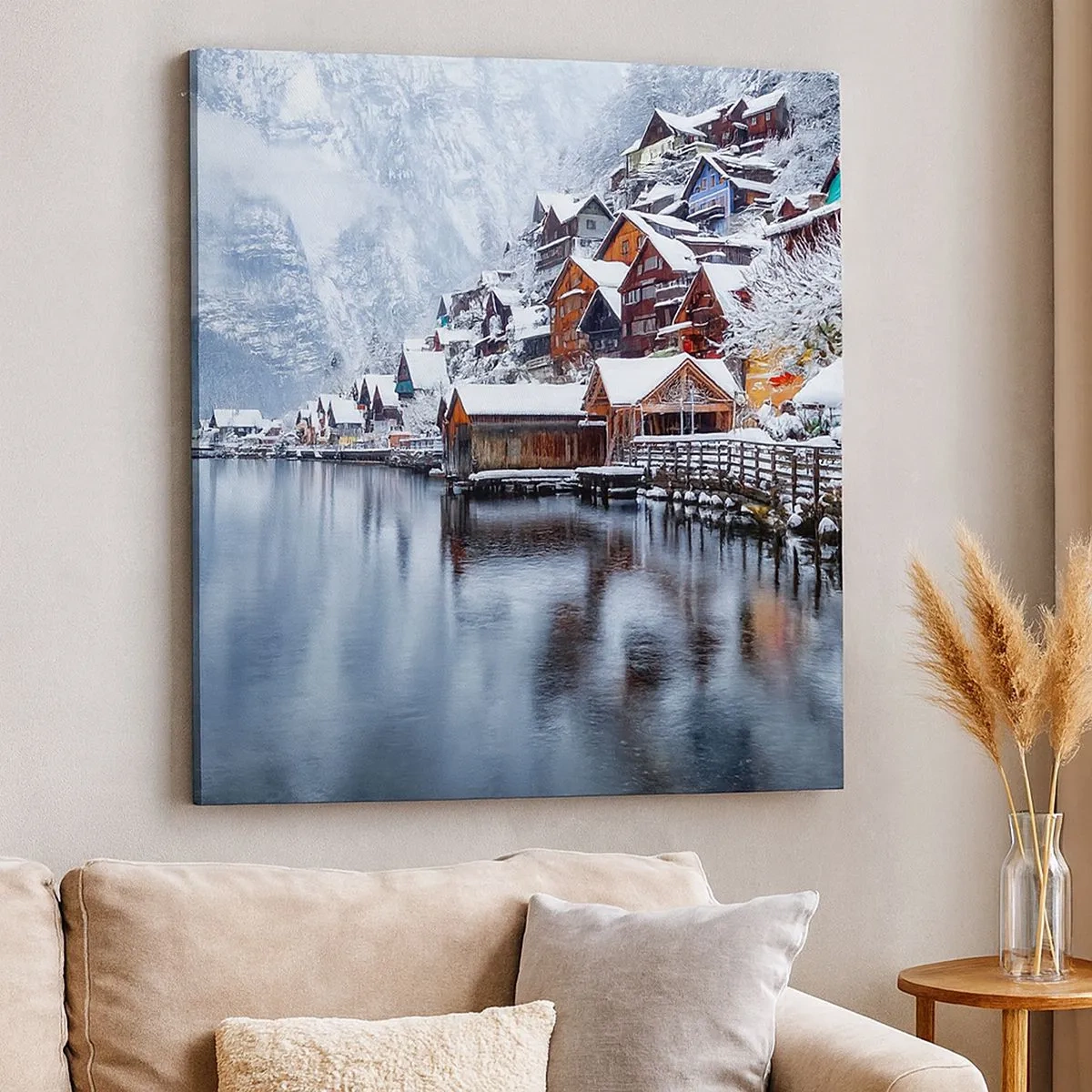 Obraz na płótnie - W zimowej dekoracji - 30x30 cm