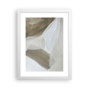 Plakat w białej ramie - Fala bieli - 30x40 cm