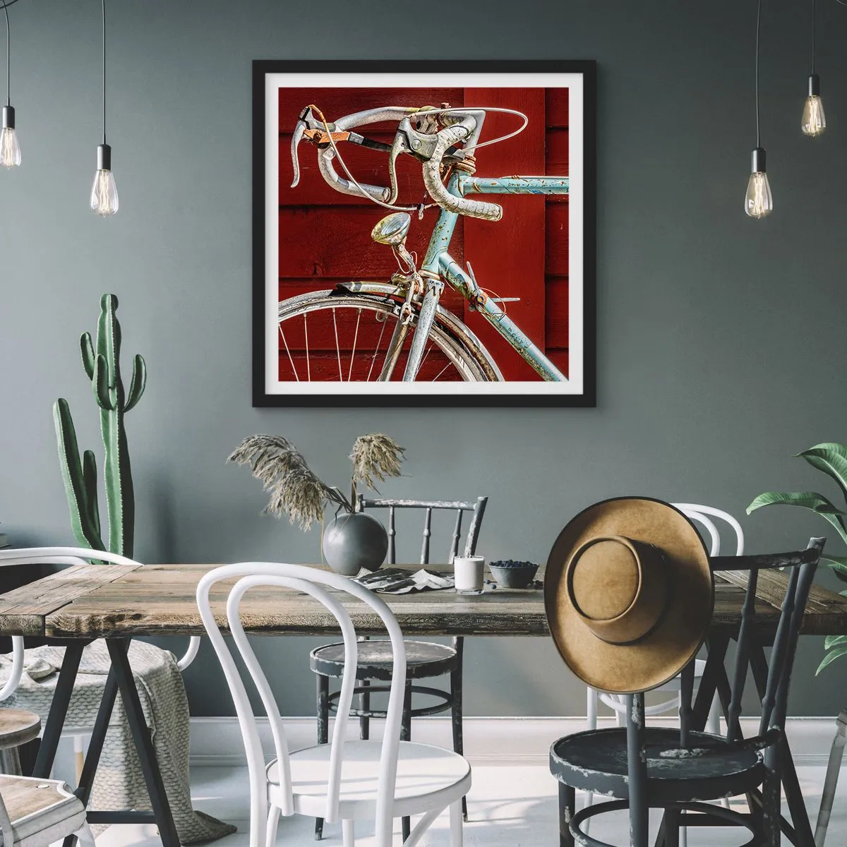 Plakat w czarnej ramie - Stworzony do zwycięstw - 60x60 cm