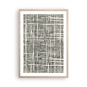 Plakat w ramie jasny dąb - Kompozycja utkana - 50x70 cm
