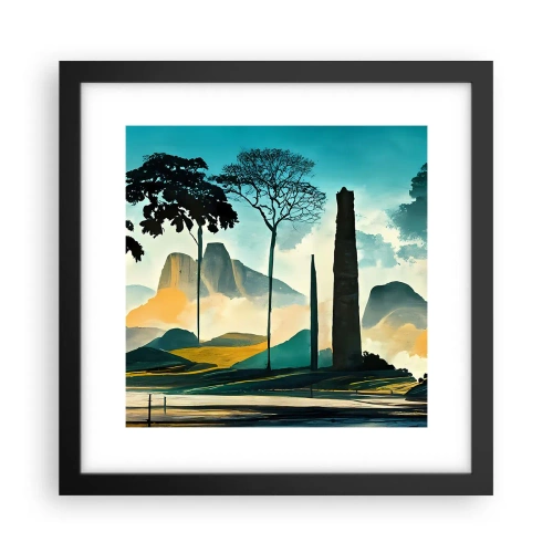 Plakat w czarnej ramie - Wciąż wyżej i wyżej - 30x30 cm