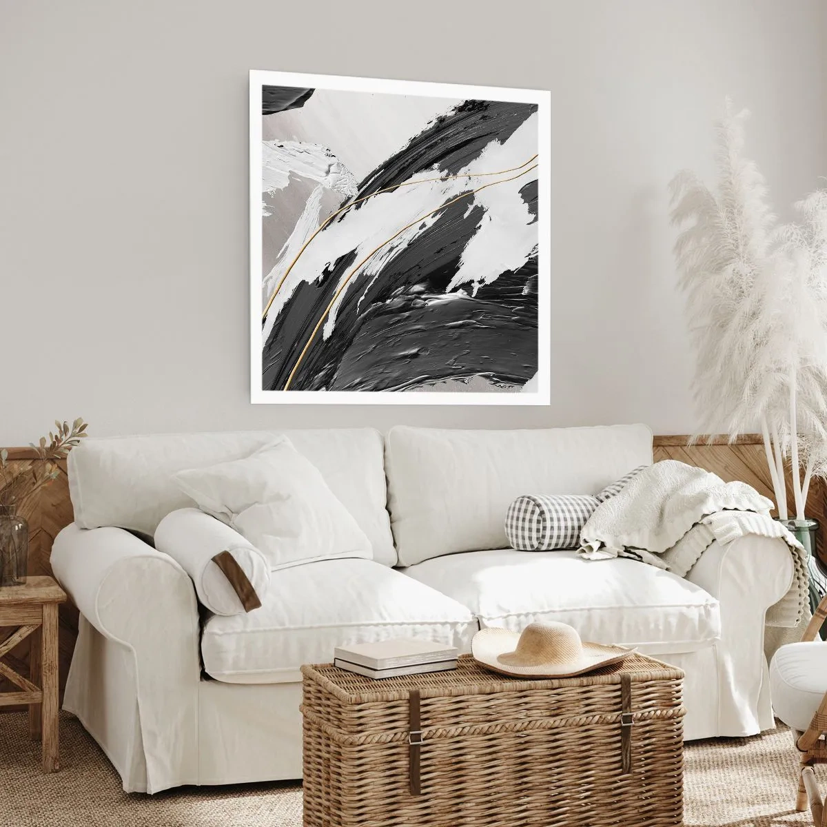 Plakat - Abstrakcja z rozmachem - 60x60 cm