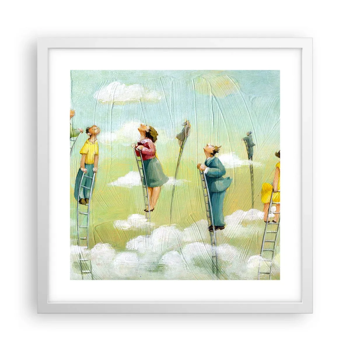 Plakat w białej ramie - Za swoim marzeniem - 40x40 cm