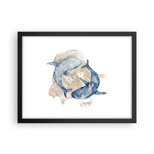 Plakat w czarnej ramie - Przyjaźń czy kochanie? - 40x30 cm