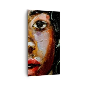 Obraz na płótnie - Czerń i blask - 65x120 cm