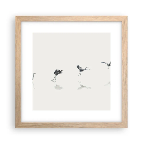 Plakat w ramie jasny dąb - Cztery proste kroki - 30x30 cm
