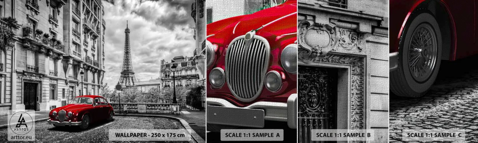 Fototapeta Próbka Premium Canvas - Drapieżnik w mieście - Miasto, Wieża Eiffla, Paryż - 100x30 cm