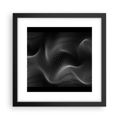 Plakat w czarnej ramie - Taniec światła w przestrzeni - 30x30 cm