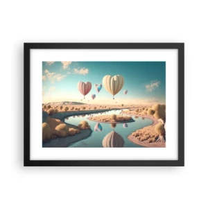 Plakat w czarnej ramie - Miłość pozwala wznieść się - 40x30 cm