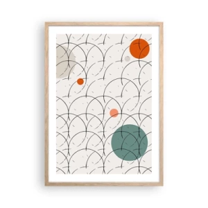 Plakat w ramie jasny dąb - W pop-artowym duchu - 50x70 cm