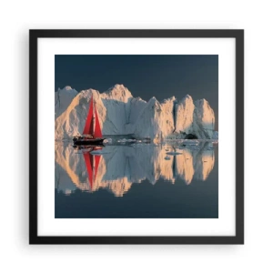 Plakat w czarnej ramie - Na krańcu świata - 40x40 cm