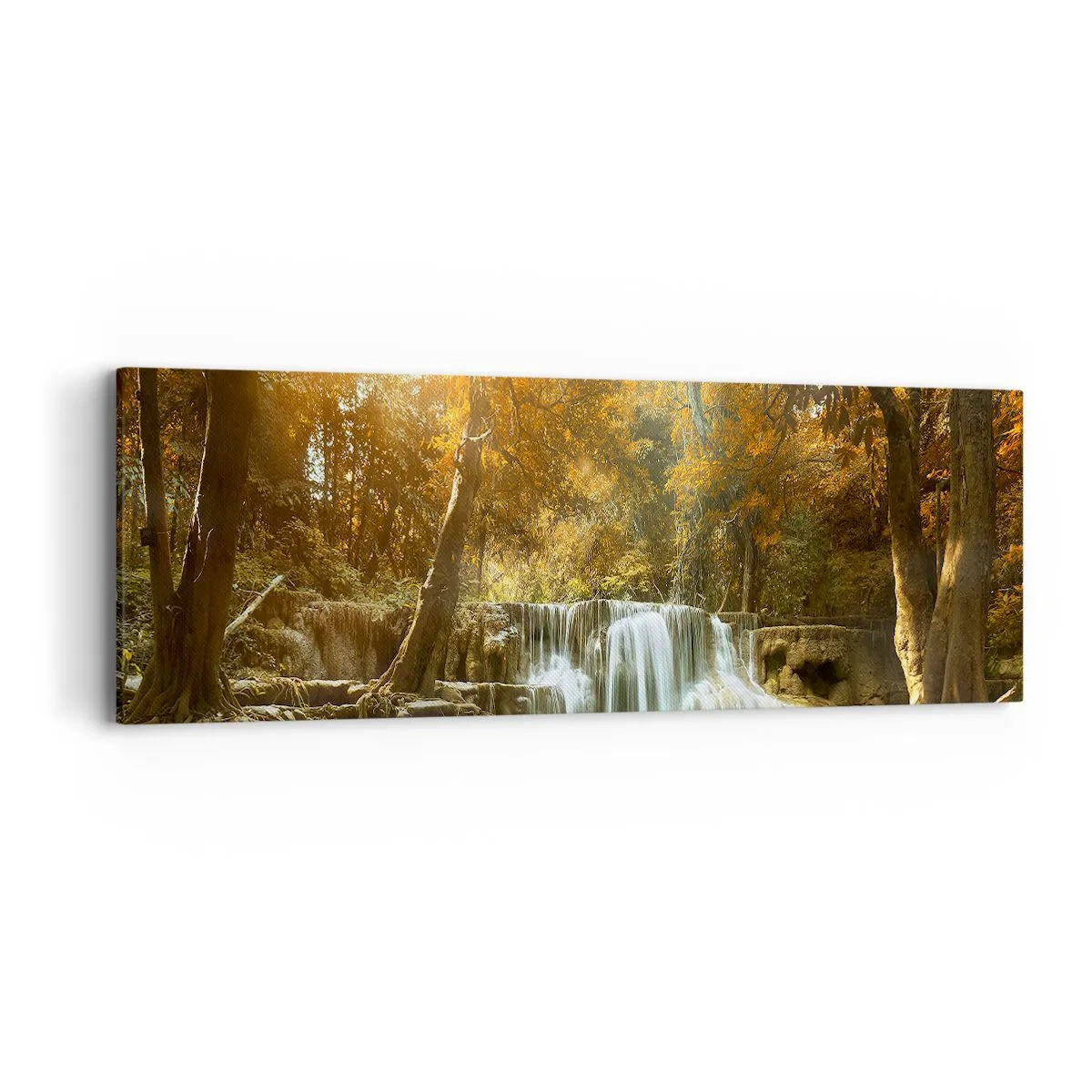 Obraz na płótnie - Parkowa kaskada - 90x30 cm