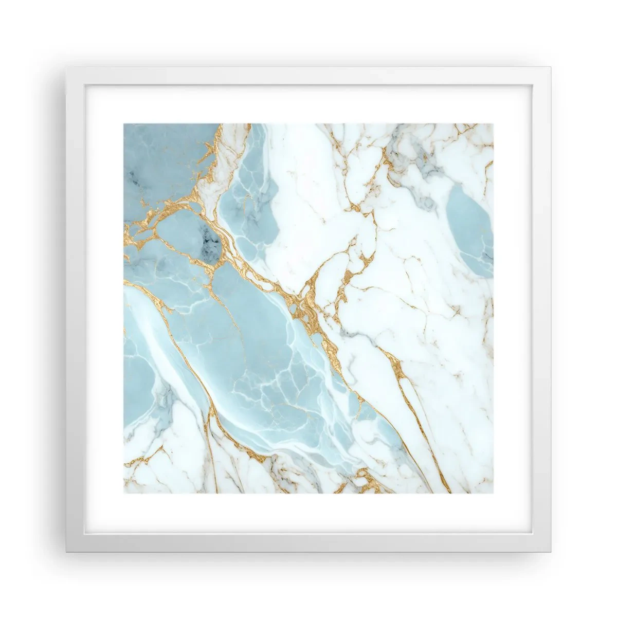 Plakat w białej ramie - Bogactwo kamienia - 40x40 cm