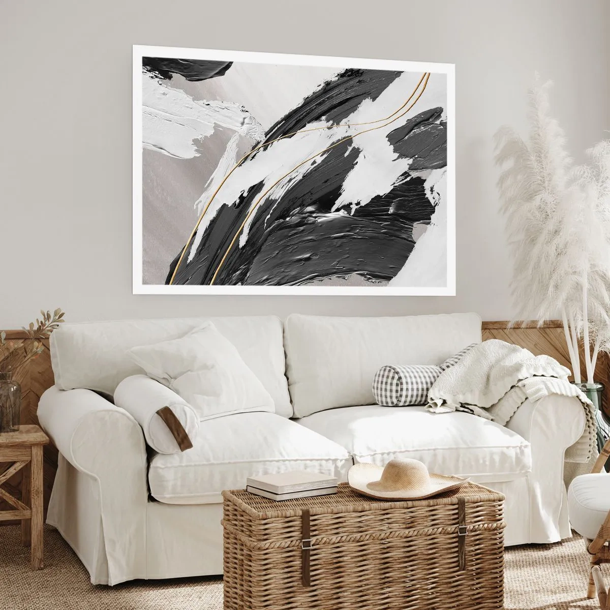 Plakat - Abstrakcja z rozmachem - 70x50 cm