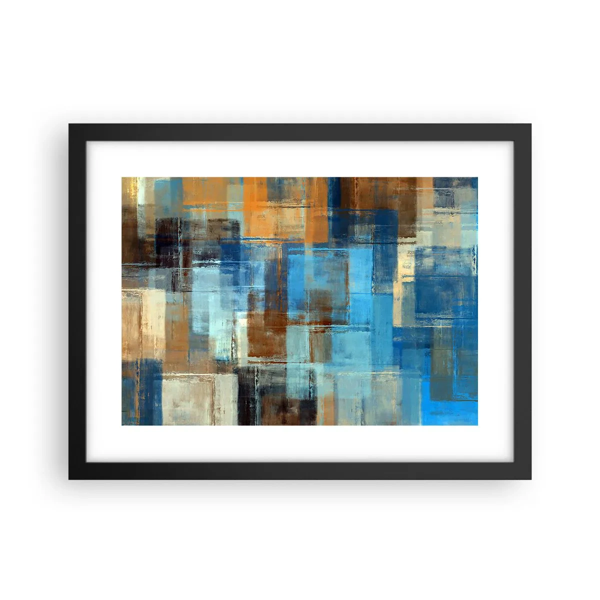 Plakat w czarnej ramie - Przez błękitną zasłonę - 40x30 cm