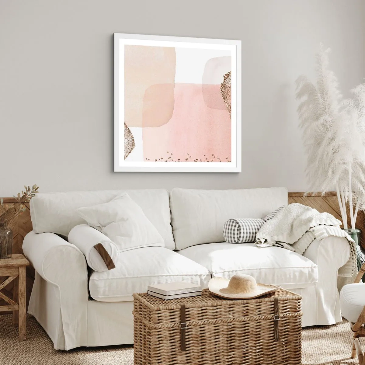 Plakat w białej ramie - Spojrzenie przez kolor - 60x60 cm