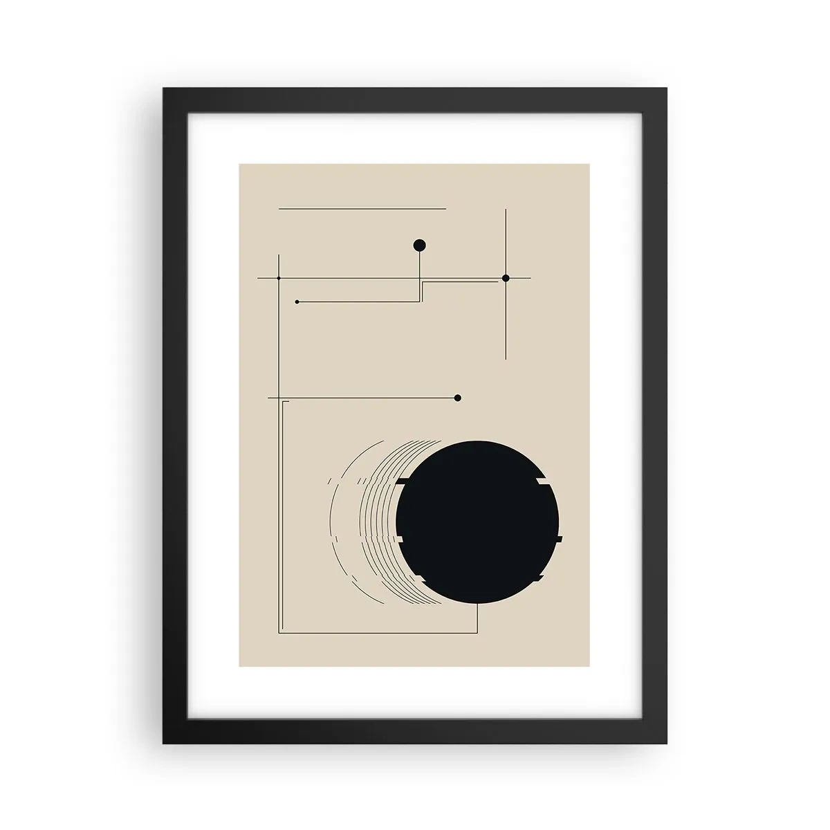 Plakat w czarnej ramie - Sprężysta i dynamiczna kompozycja - 30x40 cm