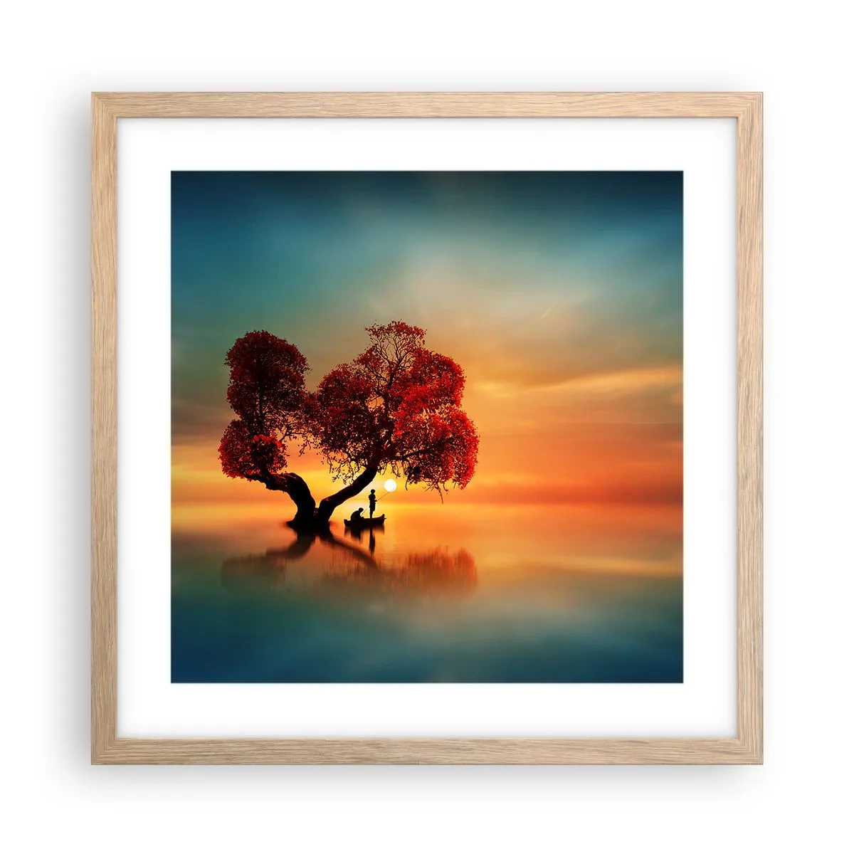 Plakat w ramie jasny dąb - Oddaleńcy i ciszyzna bezświata - 40x40 cm