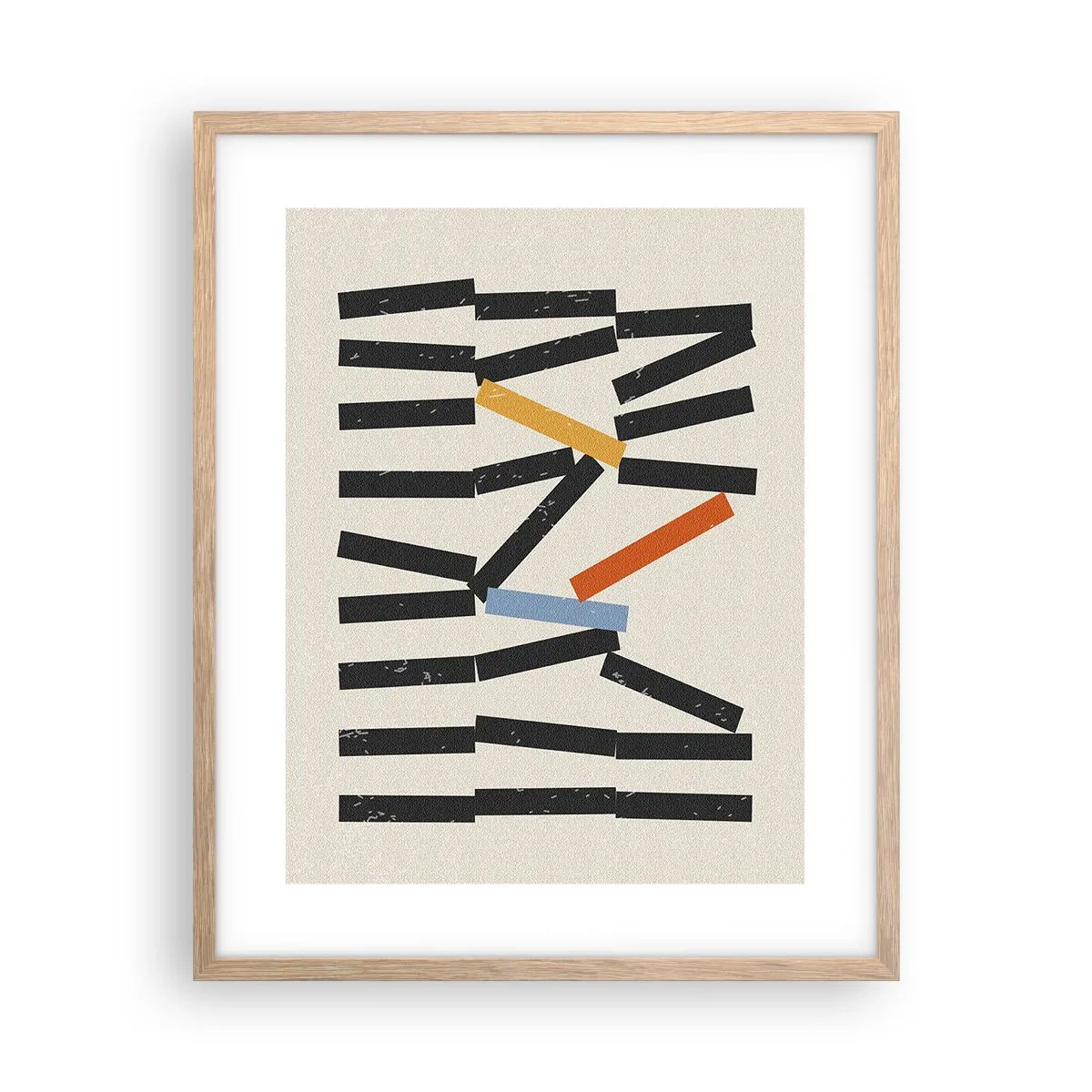 Plakat w ramie jasny dąb - Domino – kompozycja - 40x50 cm