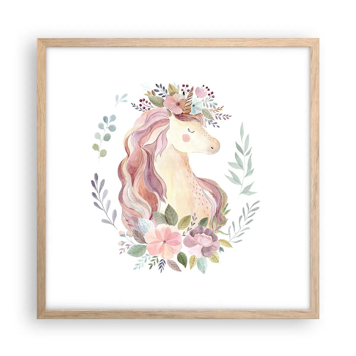 Plakat w ramie jasny dąb - Zaproszenie do świata baśni - 50x50 cm