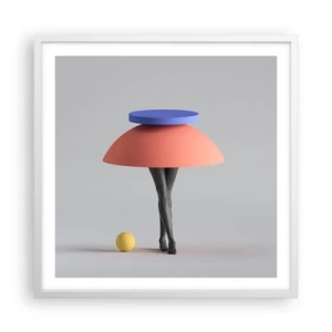 Plakat w białej ramie - Kompozycja surrealistyczna - 60x60 cm