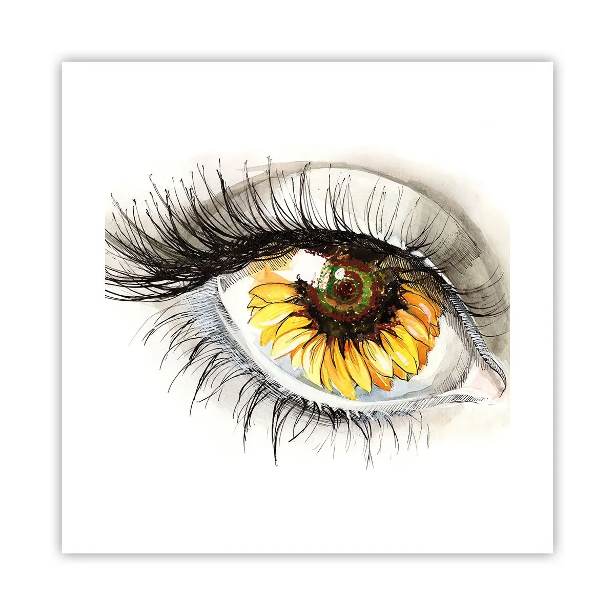 Plakat - Spojrzenie gorące jak lato - 40x40 cm