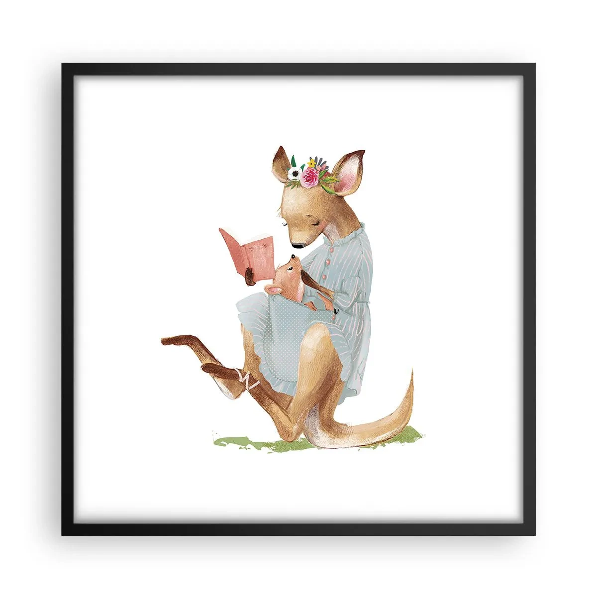 Plakat w czarnej ramie - Poczytaj mi, mamo - 50x50 cm