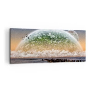 Obraz na płótnie - I świat wyłonił się z wody - 100x40 cm
