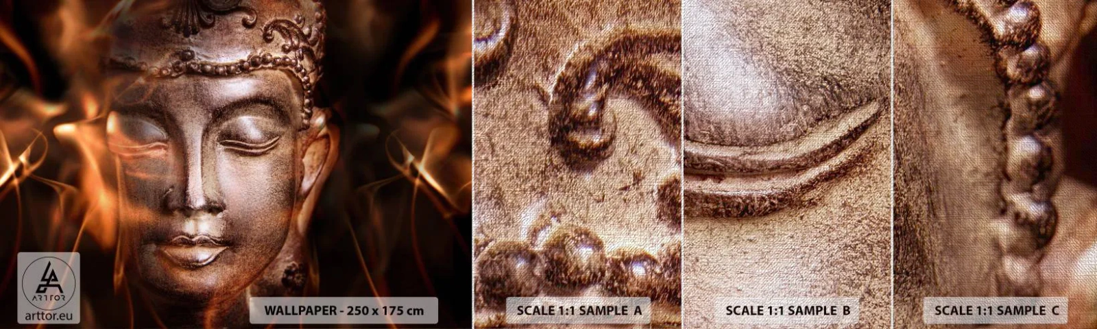 Fototapeta Próbka Premium Canvas - Istnieje tylko tu i teraz - Budda, Religia, Azja - 100x30 cm