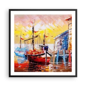 Plakat w czarnej ramie - Szczęśliwy powrót - 60x60 cm