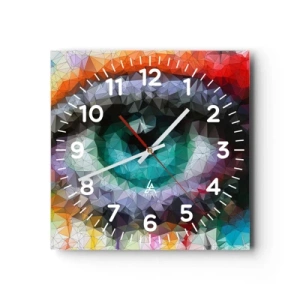 Zegar ścienny - Krystaliczny oczu blask - 30x30 cm