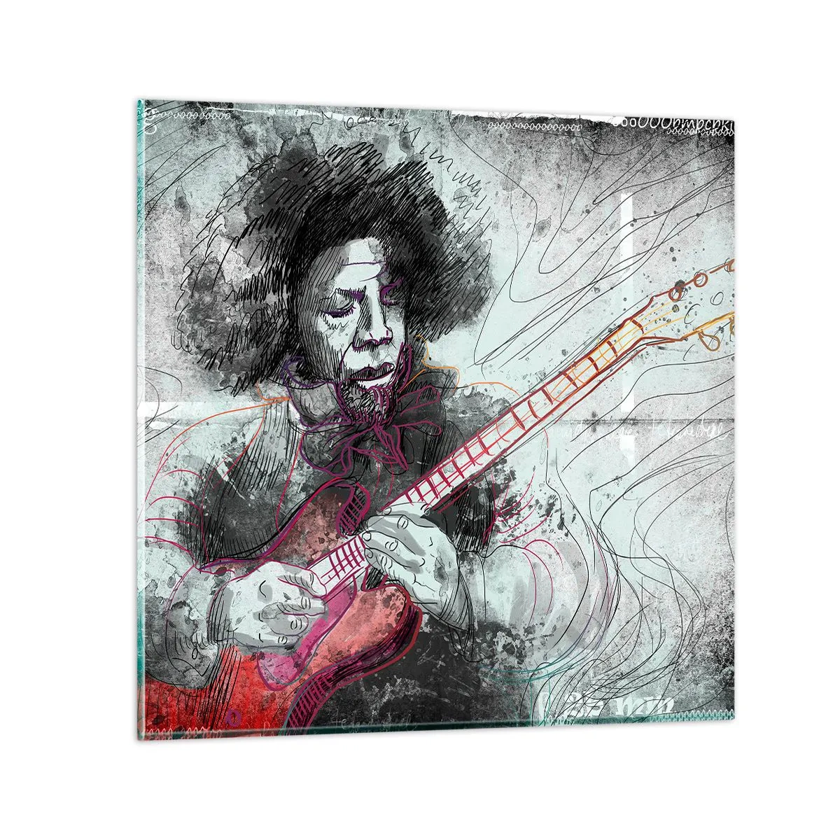 Obraz na szkle - Na falach muzyki - 70x70 cm