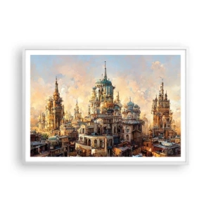 Plakat w białej ramie - Miasto miast - 100x70 cm