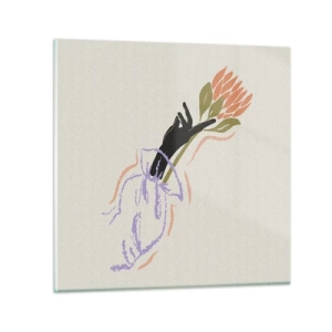 Obraz na szkle - Siostrzany dotyk - 70x70 cm