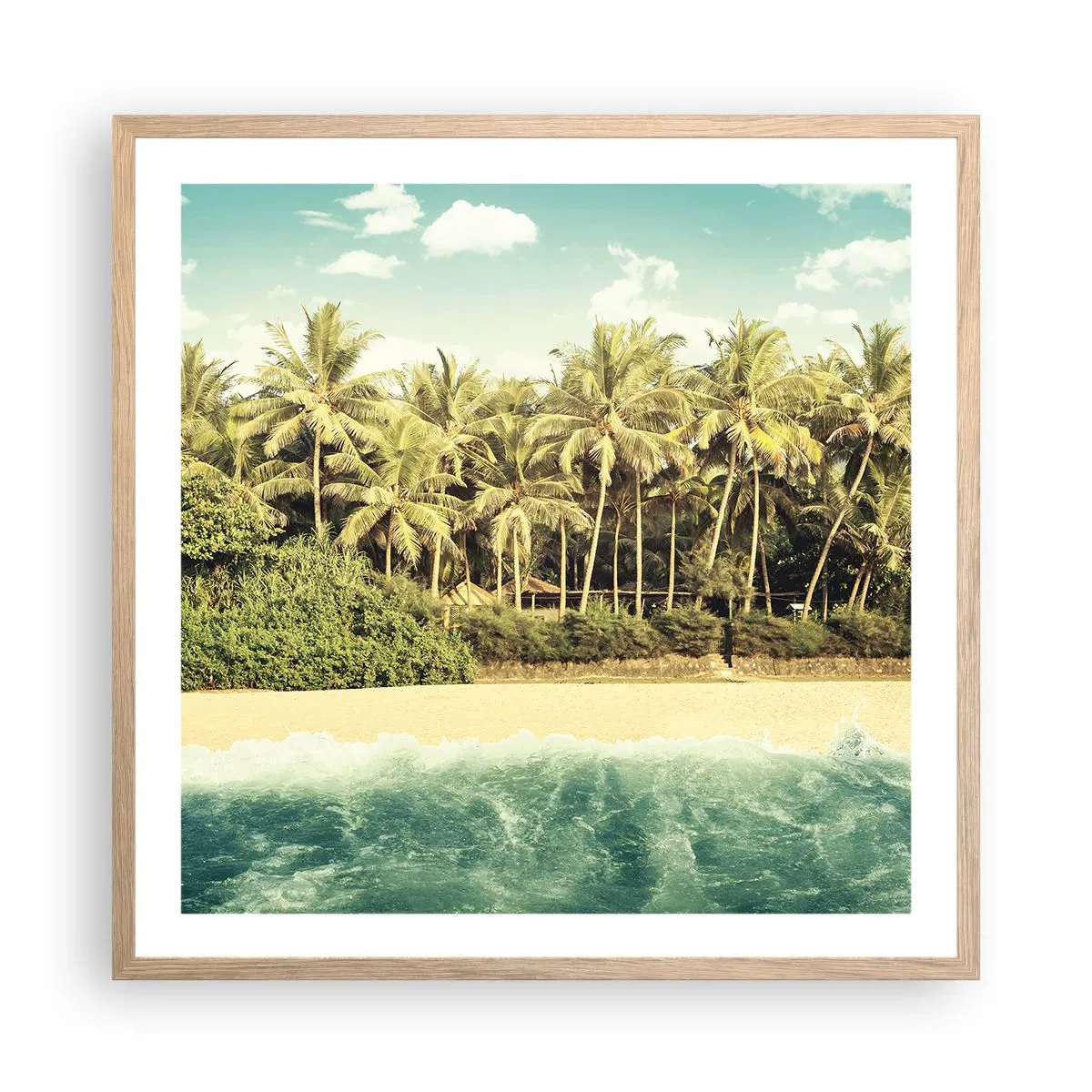 Plakat w ramie jasny dąb - A może tutaj? - 60x60 cm