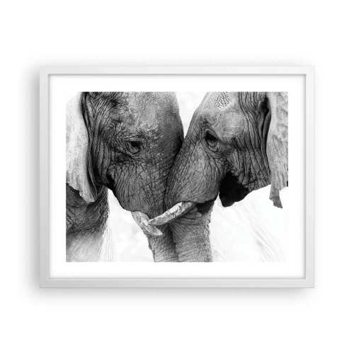 Plakat w białej ramie - Serdeczne wyznanie - 50x40 cm