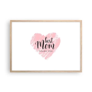 Plakat w ramie jasny dąb - Zawsze odpowiedni moment - 70x50 cm